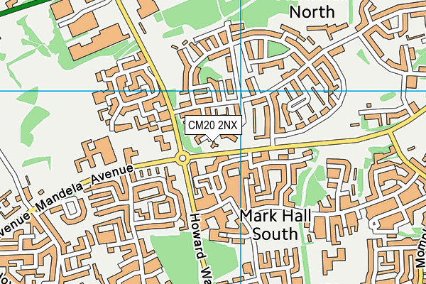 CM20 2NX map - OS VectorMap District (Ordnance Survey)