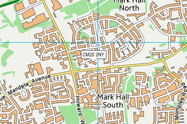 CM20 2NY map - OS VectorMap District (Ordnance Survey)