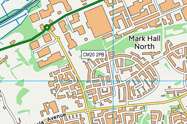 CM20 2PB map - OS VectorMap District (Ordnance Survey)