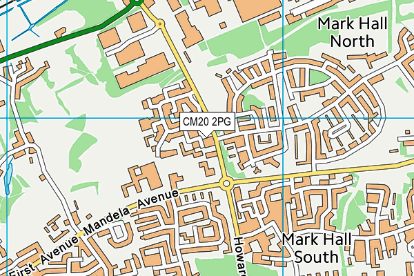 CM20 2PG map - OS VectorMap District (Ordnance Survey)