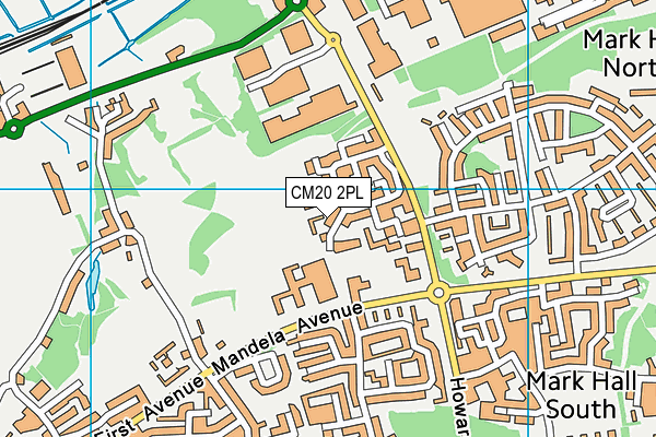 CM20 2PL map - OS VectorMap District (Ordnance Survey)
