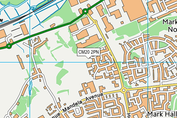 CM20 2PN map - OS VectorMap District (Ordnance Survey)