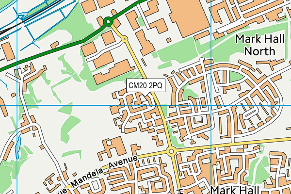 CM20 2PQ map - OS VectorMap District (Ordnance Survey)