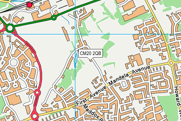 CM20 2QB map - OS VectorMap District (Ordnance Survey)