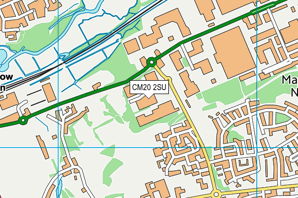 CM20 2SU map - OS VectorMap District (Ordnance Survey)