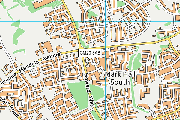 CM20 3AB map - OS VectorMap District (Ordnance Survey)