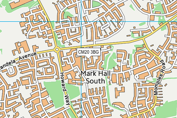 CM20 3BG map - OS VectorMap District (Ordnance Survey)