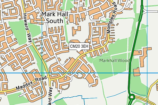 CM20 3EH map - OS VectorMap District (Ordnance Survey)