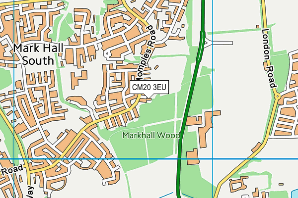CM20 3EU map - OS VectorMap District (Ordnance Survey)