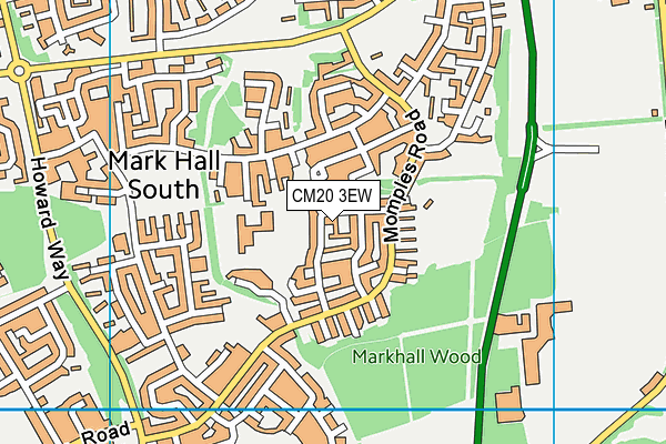 CM20 3EW map - OS VectorMap District (Ordnance Survey)