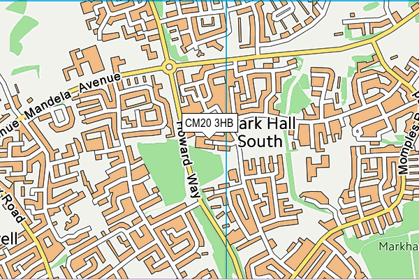 CM20 3HB map - OS VectorMap District (Ordnance Survey)