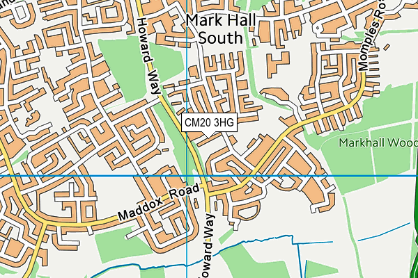 CM20 3HG map - OS VectorMap District (Ordnance Survey)