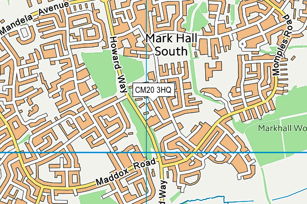 CM20 3HQ map - OS VectorMap District (Ordnance Survey)