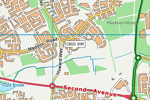 CM20 3HR map - OS VectorMap District (Ordnance Survey)