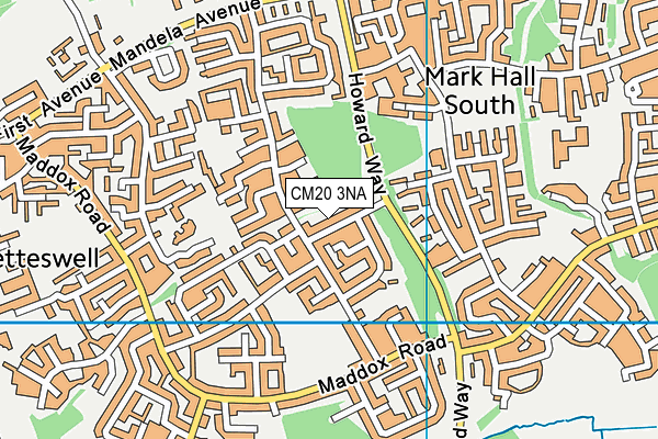 CM20 3NA map - OS VectorMap District (Ordnance Survey)