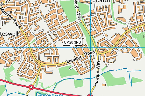 CM20 3NU map - OS VectorMap District (Ordnance Survey)