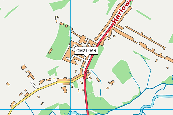 CM21 0AR map - OS VectorMap District (Ordnance Survey)