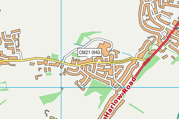CM21 0HG map - OS VectorMap District (Ordnance Survey)