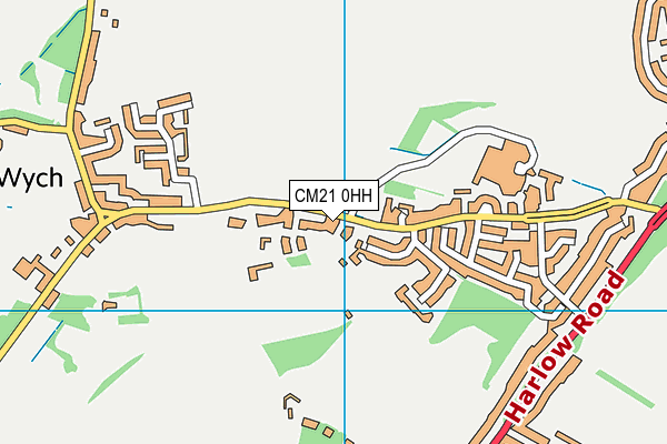 CM21 0HH map - OS VectorMap District (Ordnance Survey)