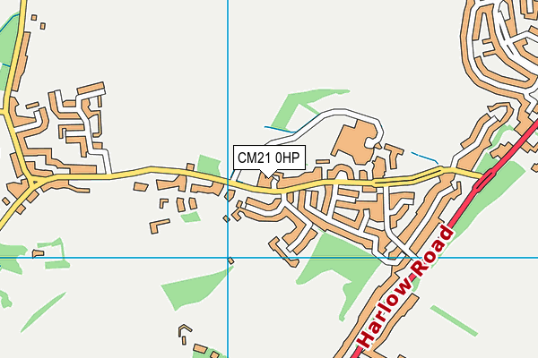 CM21 0HP map - OS VectorMap District (Ordnance Survey)