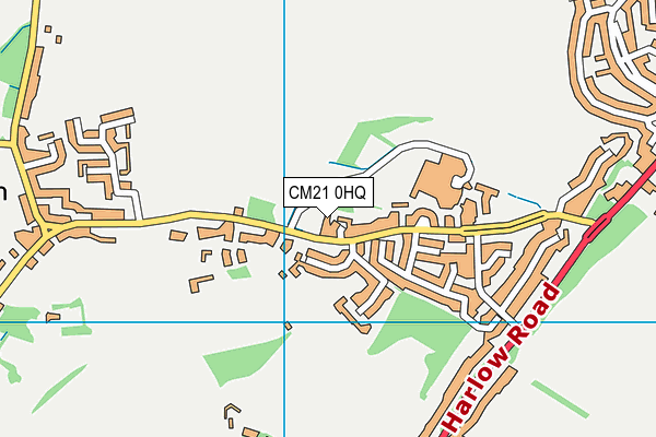 CM21 0HQ map - OS VectorMap District (Ordnance Survey)