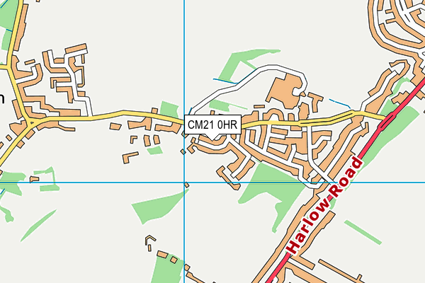 CM21 0HR map - OS VectorMap District (Ordnance Survey)