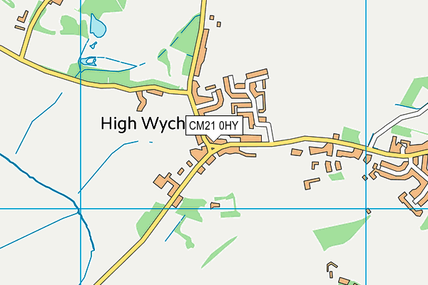 CM21 0HY map - OS VectorMap District (Ordnance Survey)