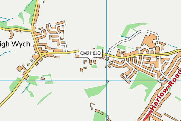 CM21 0JQ map - OS VectorMap District (Ordnance Survey)