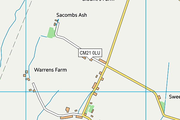 CM21 0LU map - OS VectorMap District (Ordnance Survey)