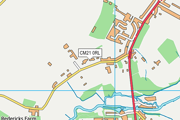 CM21 0RL map - OS VectorMap District (Ordnance Survey)