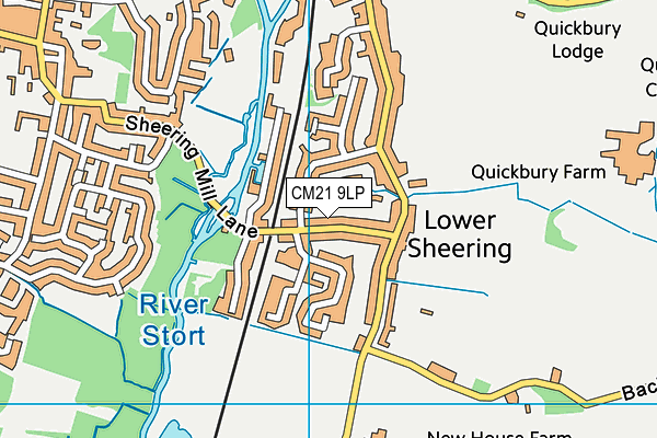 CM21 9LP map - OS VectorMap District (Ordnance Survey)