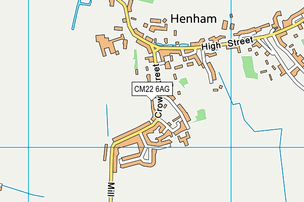 Henham Cricket Club (Closed) map (CM22 6AG) - OS VectorMap District (Ordnance Survey)
