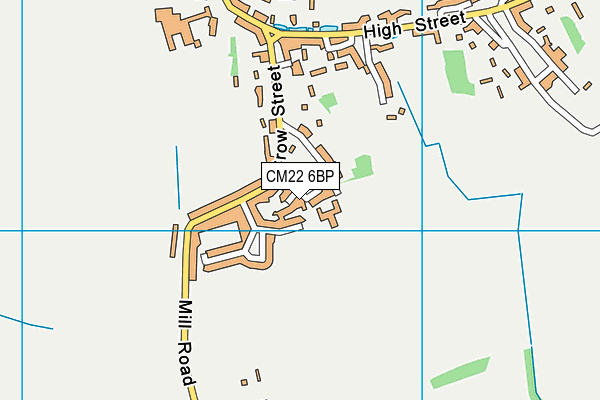 CM22 6BP map - OS VectorMap District (Ordnance Survey)