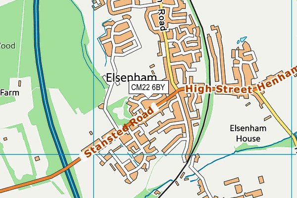 Elsenham Recreation Ground map (CM22 6BY) - OS VectorMap District (Ordnance Survey)