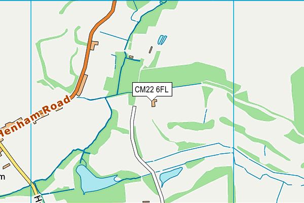 CM22 6FL map - OS VectorMap District (Ordnance Survey)