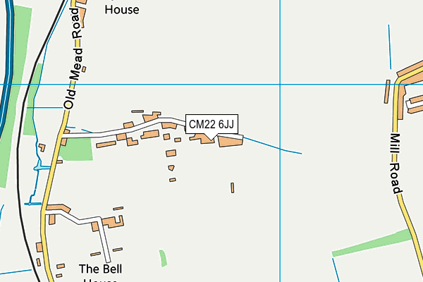 CM22 6JJ map - OS VectorMap District (Ordnance Survey)