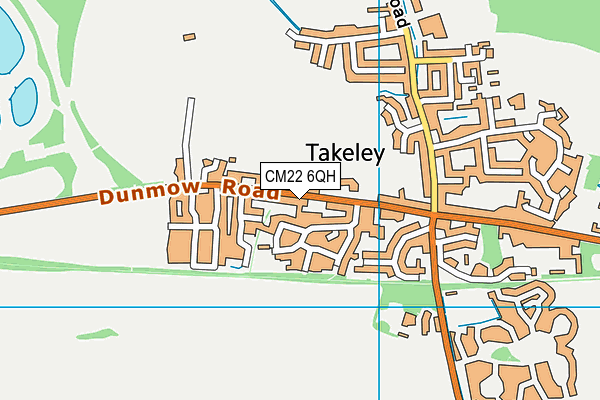The Christian School (Takeley) map (CM22 6QH) - OS VectorMap District (Ordnance Survey)