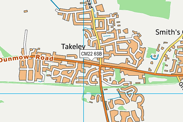 CM22 6SB map - OS VectorMap District (Ordnance Survey)