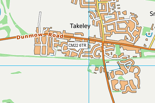 CM22 6TR map - OS VectorMap District (Ordnance Survey)