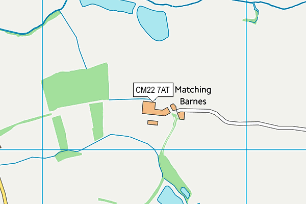 CM22 7AT map - OS VectorMap District (Ordnance Survey)