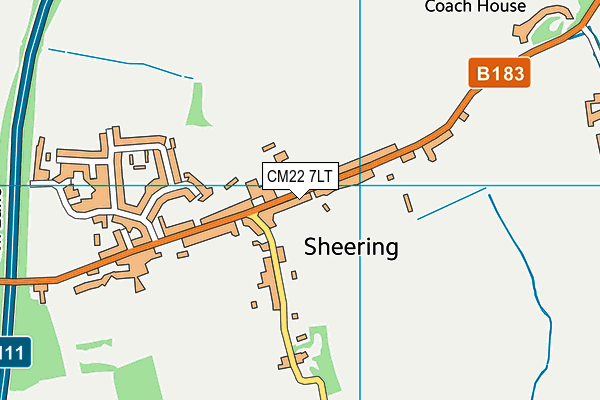 Map of SHEERING VILLAGE PRE-SCHOOL CIC at district scale