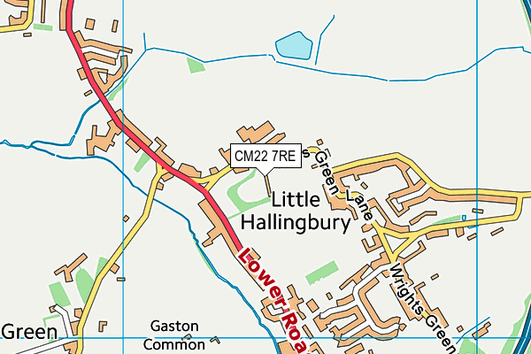 Little Hallingbury Church of England Voluntary Aided Primary School map (CM22 7RE) - OS VectorMap District (Ordnance Survey)