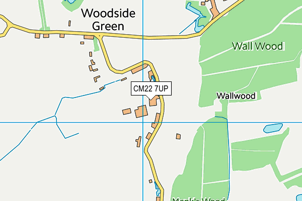 CM22 7UP map - OS VectorMap District (Ordnance Survey)