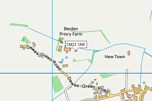 CM23 1AW map - OS VectorMap District (Ordnance Survey)