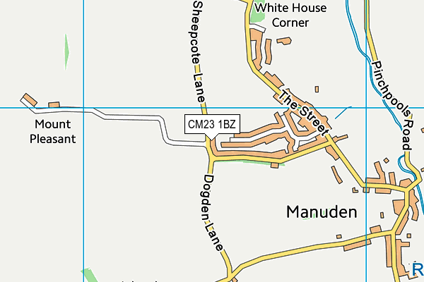 CM23 1BZ map - OS VectorMap District (Ordnance Survey)