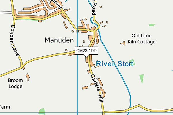 CM23 1DD map - OS VectorMap District (Ordnance Survey)