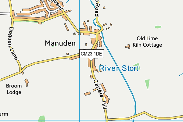 Manuden Primary School map (CM23 1DE) - OS VectorMap District (Ordnance Survey)