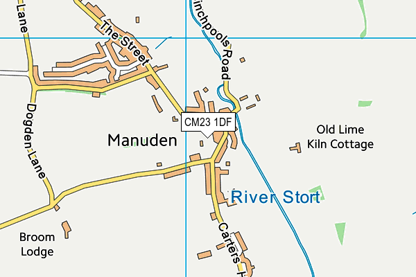 CM23 1DF map - OS VectorMap District (Ordnance Survey)