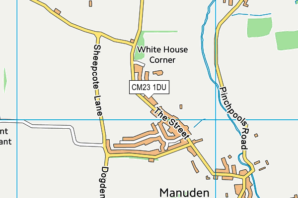 CM23 1DU map - OS VectorMap District (Ordnance Survey)
