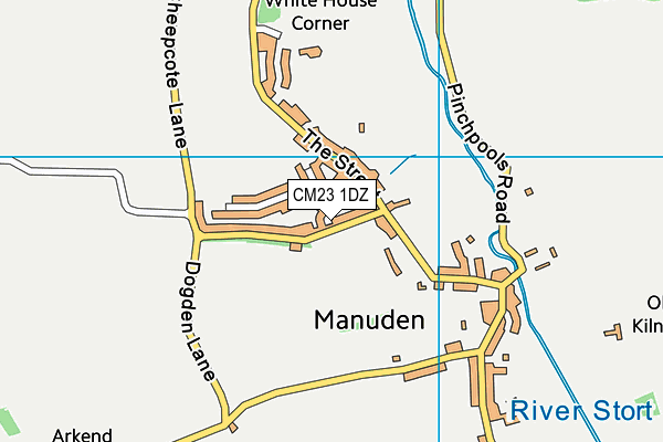 CM23 1DZ map - OS VectorMap District (Ordnance Survey)